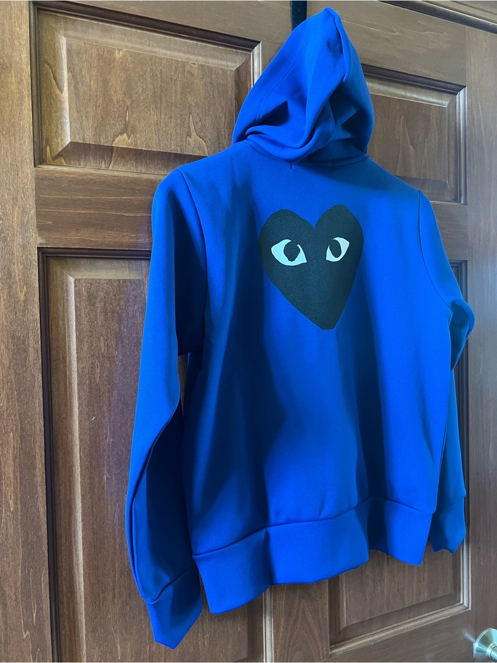 Comme des Garcons PLAY Zip Hoodie Blue with Black Heart Size L - Picture 8 of 16